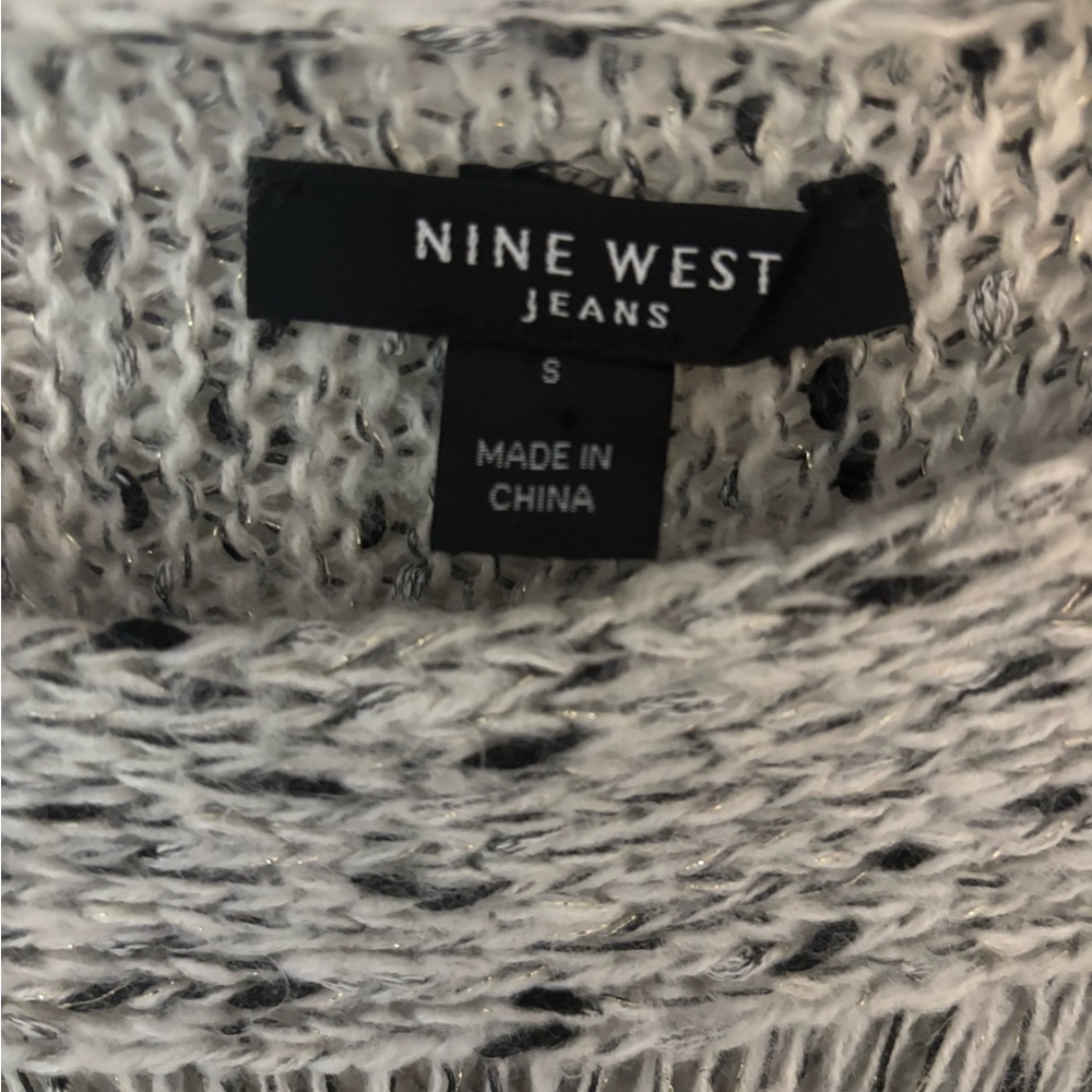 Nine West Monochrome Off-the-Shoulder Sweater
